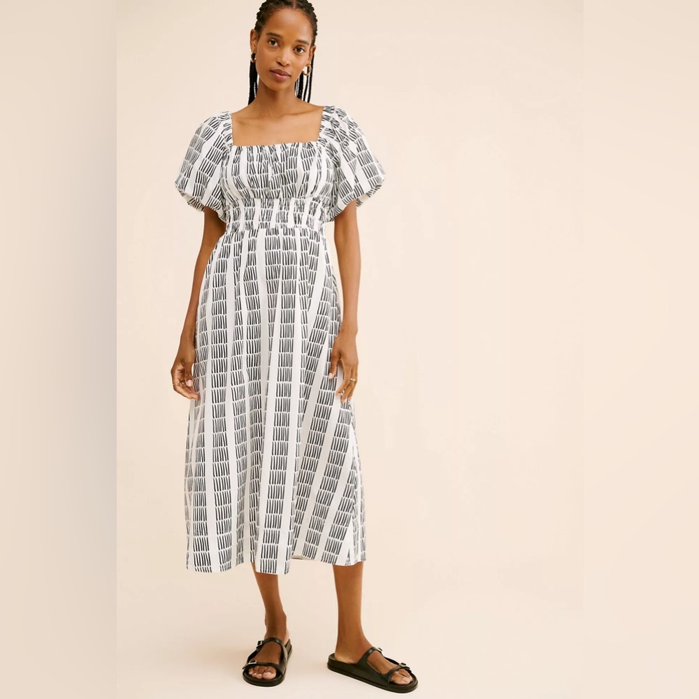 Maeve Black and White Dress M
